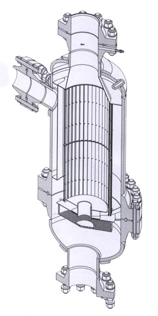 Внутренняя конструкция вертикальных сепараторов СЦВ
